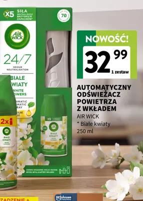 Automatyczny odświeżacz powietrza z wkładem Air Wick Białe kwiaty promocja w Intermarche