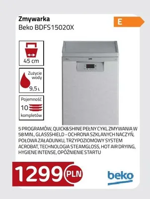 Zmywarka Beko BDFS15020X promocja w kakto.pl