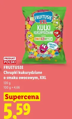 Chrupki kukurydziane o smaku owocowym Fruitusie XXL promocja w Lidl