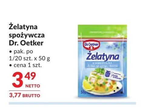 Żelatyna spożywcza Dr. Oetker promocja w Makro