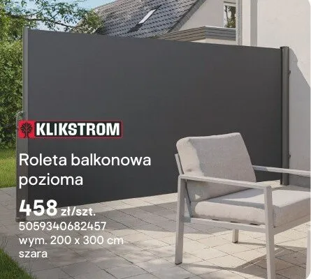 Roleta balkonowa pozioma promocja w Castorama
