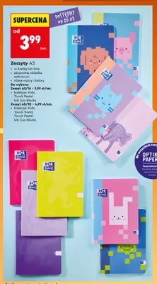 Zeszyt A5 16 kartek Oxford Zoo Blocks promocja w Biedronka