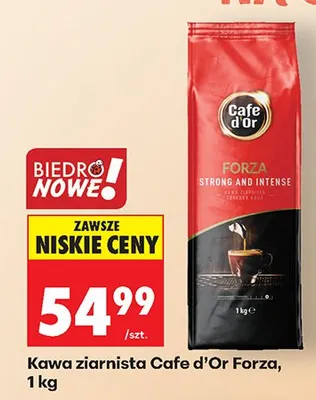 Kawa ziarnista Forza promocja w Biedronka