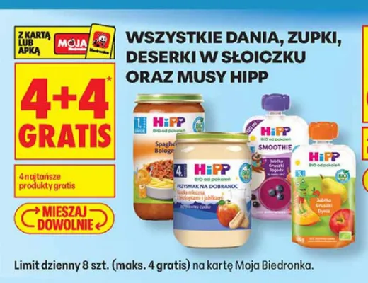 Mus owocowy HiPP Bio jabłka gruszki dynia promocja w Biedronka