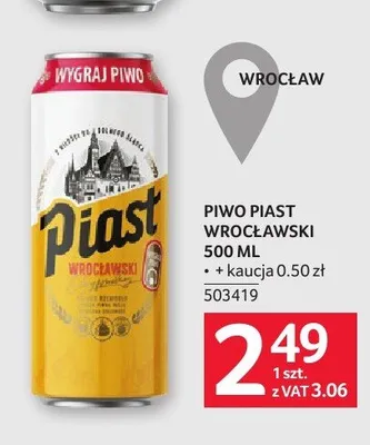 Piwo Piast Wrocławski promocja w Selgros