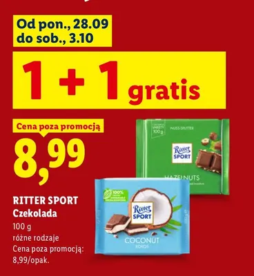 Czekolada Ritter Sport promocja w Lidl
