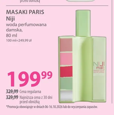 Woda perfumowana damska Niji Masaki Paris promocja w Hebe