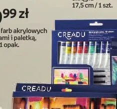 Zestaw farb akrylowych z pędzlami i paletką CREADU promocja w Dzień Dziecka