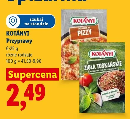 Przyprawa zioła toskańskie Kotányi promocja w Lidl