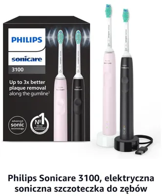Elektryczna soniczna szczoteczka do zębów Philips Sonicare 3100 promocja w Amazon