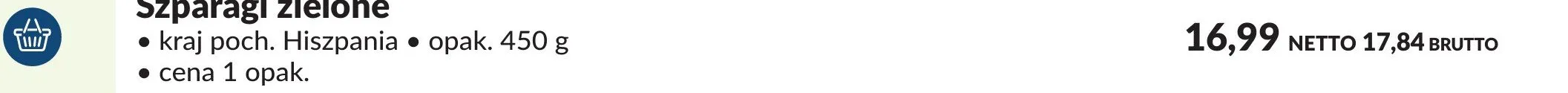 Szparagi zielone promocja w Makro