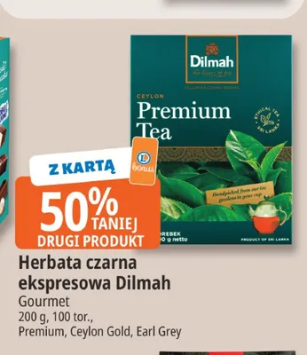 Herbata czarna ekspresowa Dilmah Ceylon Gold promocja w Leclerc