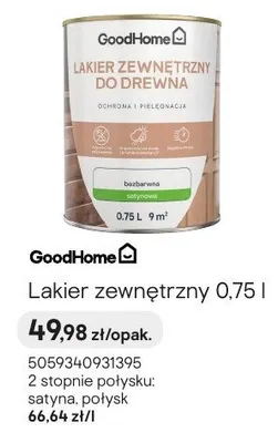 Lakier zewnętrzny 0,75l promocja w Castorama