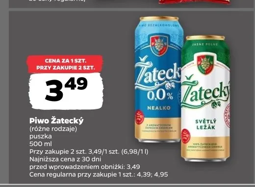 Piwo Žatecký Světlý Ležák promocja w Netto