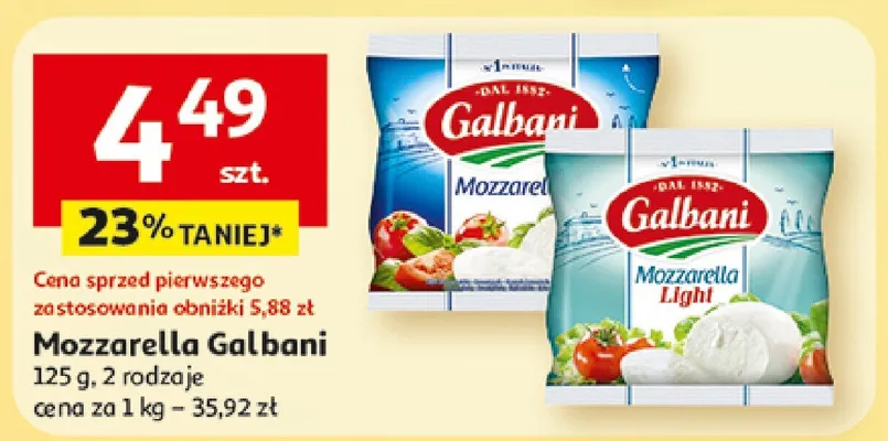 Mozzarella Galbani promocja w Auchan