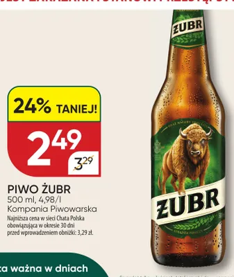 Piwo Żubr promocja w Chata Polska