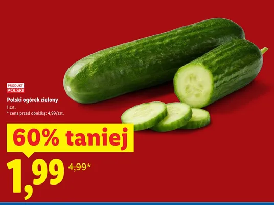 Polski ogórek zielony promocja w Lidl