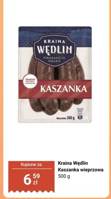 Kaszanka wieprzowa Kraina Wędlin promocja w Biedronka
