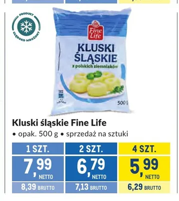 Kluski śląskie Fine Life promocja w Makro