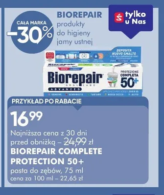 Pasta do zębów BIOREPAIR COMPLETE PROTECTION 50+ promocja w Super-Pharm