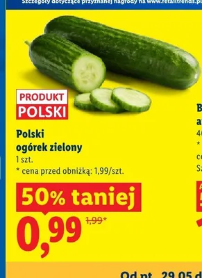 Polski ogórek zielony promocja w Lidl