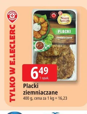 Placki ziemniaczane Nasze Specjały promocja w Leclerc