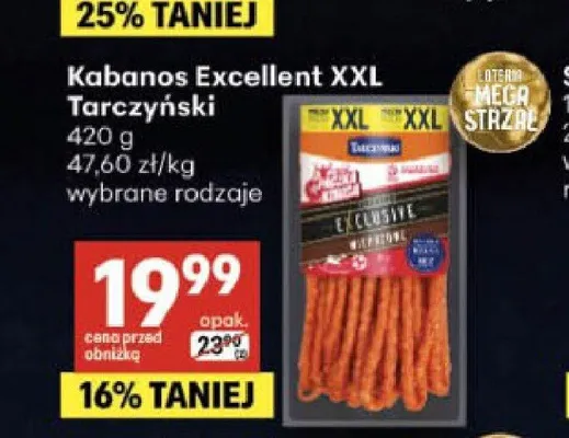 Kabanos Excellent XXL Tarczyński promocja w Delikatesy Centrum