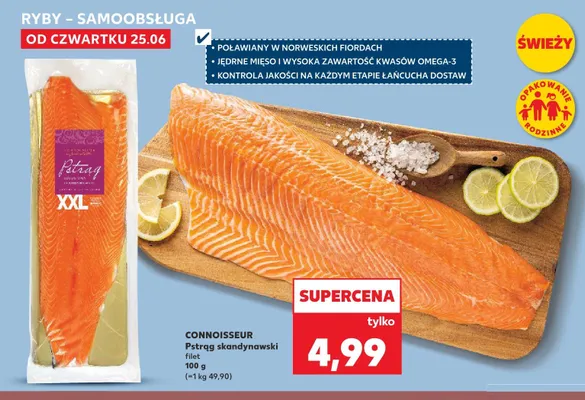 Pstrąg skandynawski filet Connoisseur promocja w Kaufland