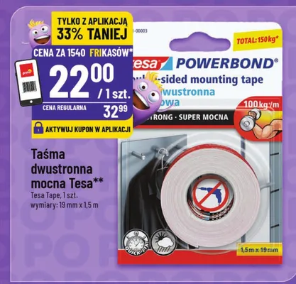 Taśma dwustronna mocna  promocja w POLOmarket