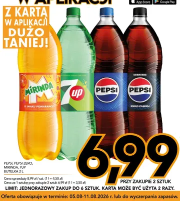 Napój gazowany Pepsi Zero Cukru promocja w Kupiec