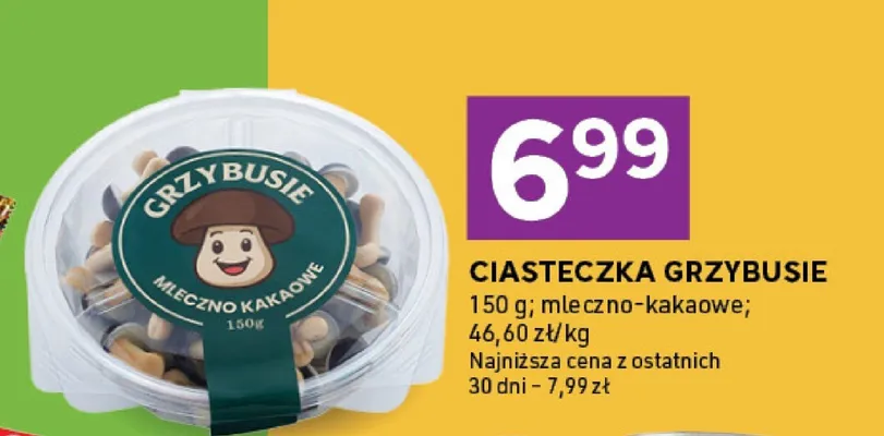 Ciasteczka Grzybusie mleczno-kakaowe promocja w Stokrotka