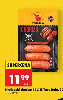 Kiełbaski chorizo BBQ El Toro Rojo promocja w Biedronka