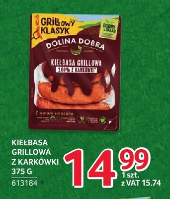 Kiełbasa grillowa z karkówki Dolina Dobra promocja w Selgros