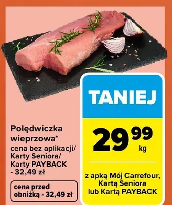 Polędwiczka wieprzowa Carrefour promocja w Carrefour