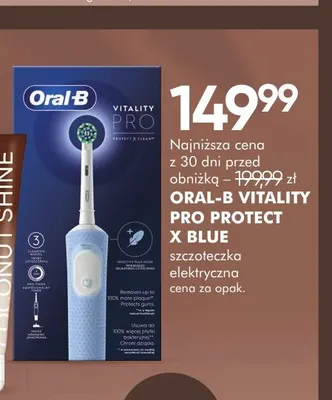 Szczoteczka elektryczna Vitality Pro Protect X Blue Oral-B promocja w Super-Pharm