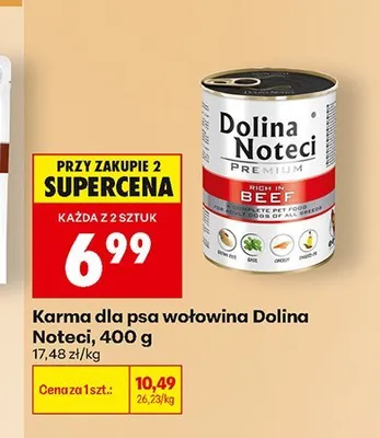 Karma dla psa wołowina Dolina Noteci promocja w Biedronka