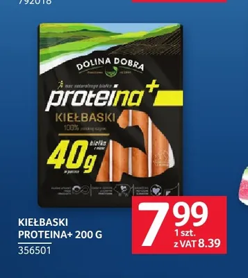 Kiełbaski Proteina+ Dolina Dobra promocja w Selgros