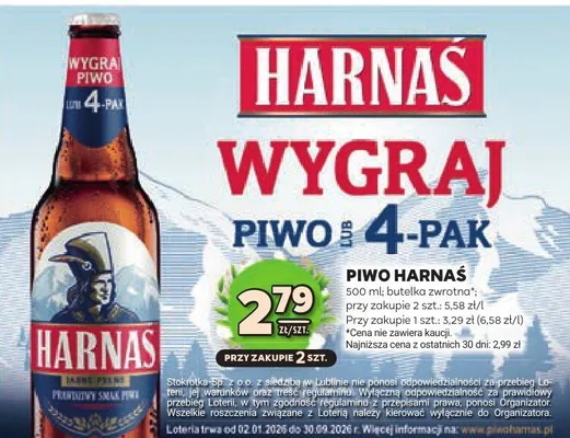 Piwo harnaś promocja w Stokrotka