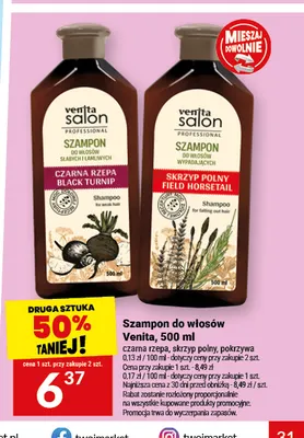 Szampon do włosów pokrzywa Venita promocja w Twój Market
