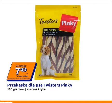 Przekąska dla psa Twisters Pinky kurczak i ryba promocja w Action