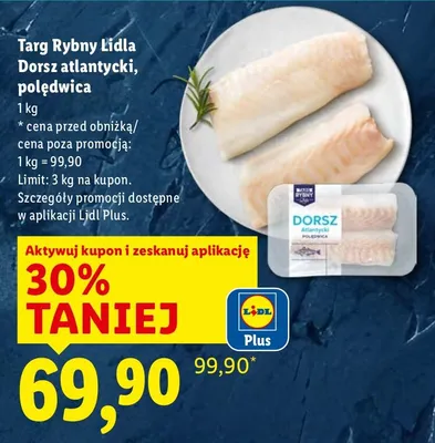 Dorsz atlantycki, polędwica promocja w Lidl