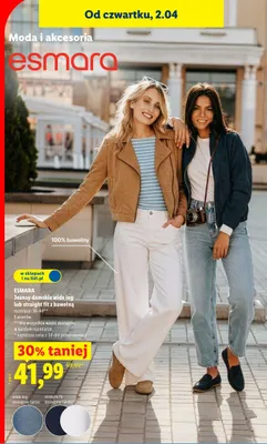Jeansy damskie wide leg promocja w Lidl