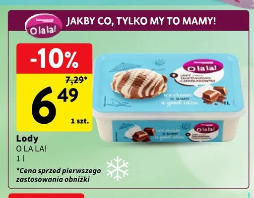 Lody O la la! promocja w Intermarche