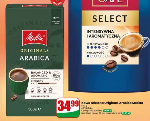 Kawa mielona Melitta Originals Arabica promocja w Dino