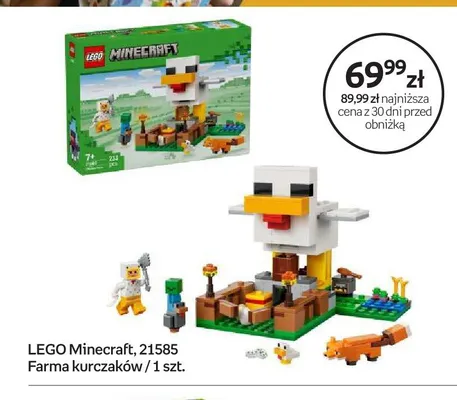 Klocki LEGO Minecraft 21585 Farma kurczaków promocja w Empik
