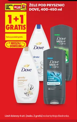 Żel pod prysznic Dove Men+Care Hydrating Clean Comfort promocja w Biedronka