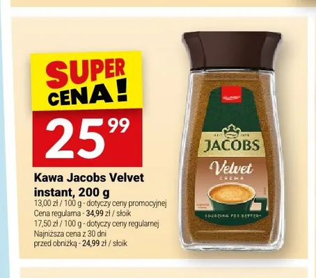 Kawa rozpuszczalna Jacobs Velvet promocja w Twój Market