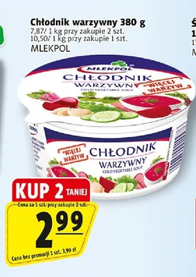 Chłodnik warzywny Mlekpol promocja w Prim Market