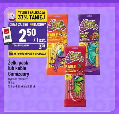 Żelki paski Gumizaury promocja w POLOmarket