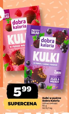 Kulki w pudrze Dobra Kaloria w pudrze malinowym promocja w Netto